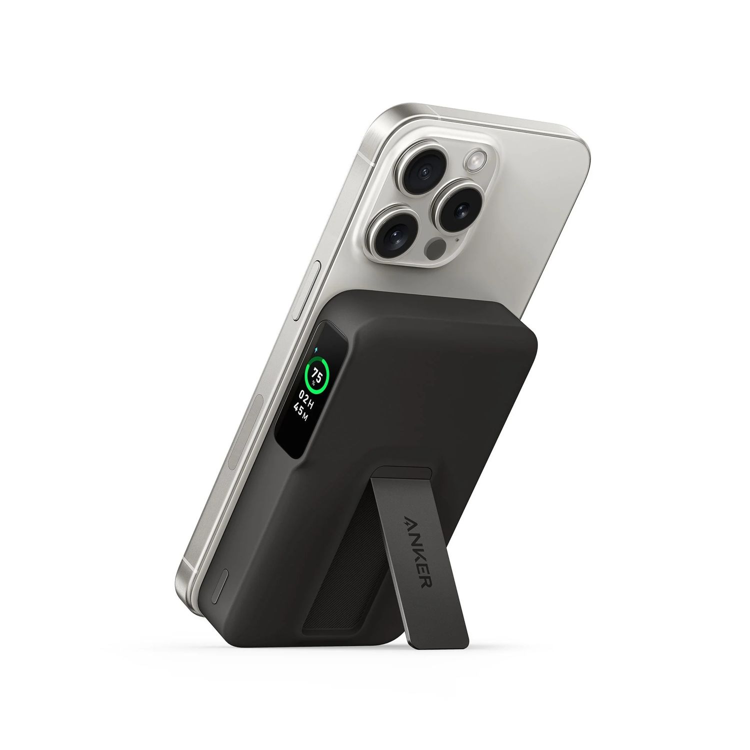 Batería Portátil Magnética MagGo Qi2 10,000mAh 15W Black Stone – Anker Batería Portátil Magnética MagGo Qi2 10,000mAh 15W Black Stone – Anker