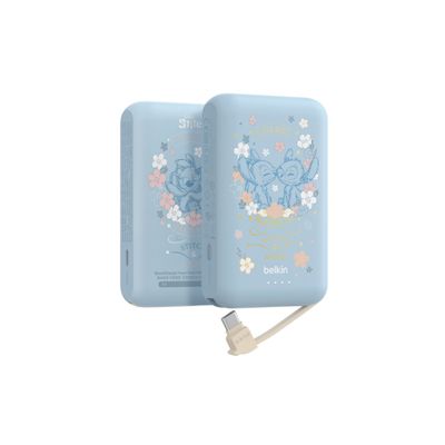 Batería Portátil BoostCharge 10,000mAh 20W con Cable USB-C Integrado Edición Stitch – Belkin