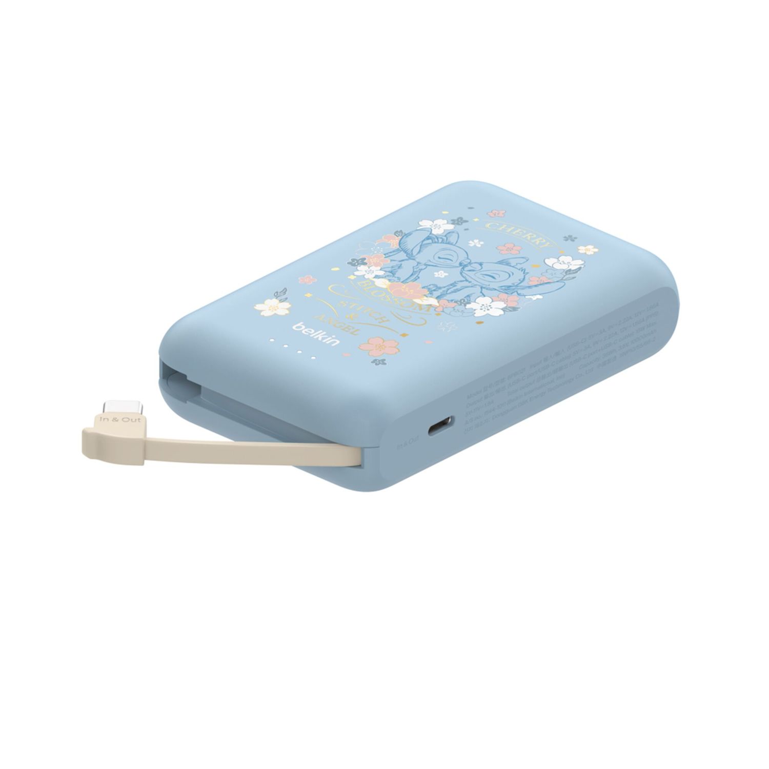 Batería Portátil BoostCharge 10,000mAh 20W con Cable USB-C Integrado Edición Stitch – Belkin