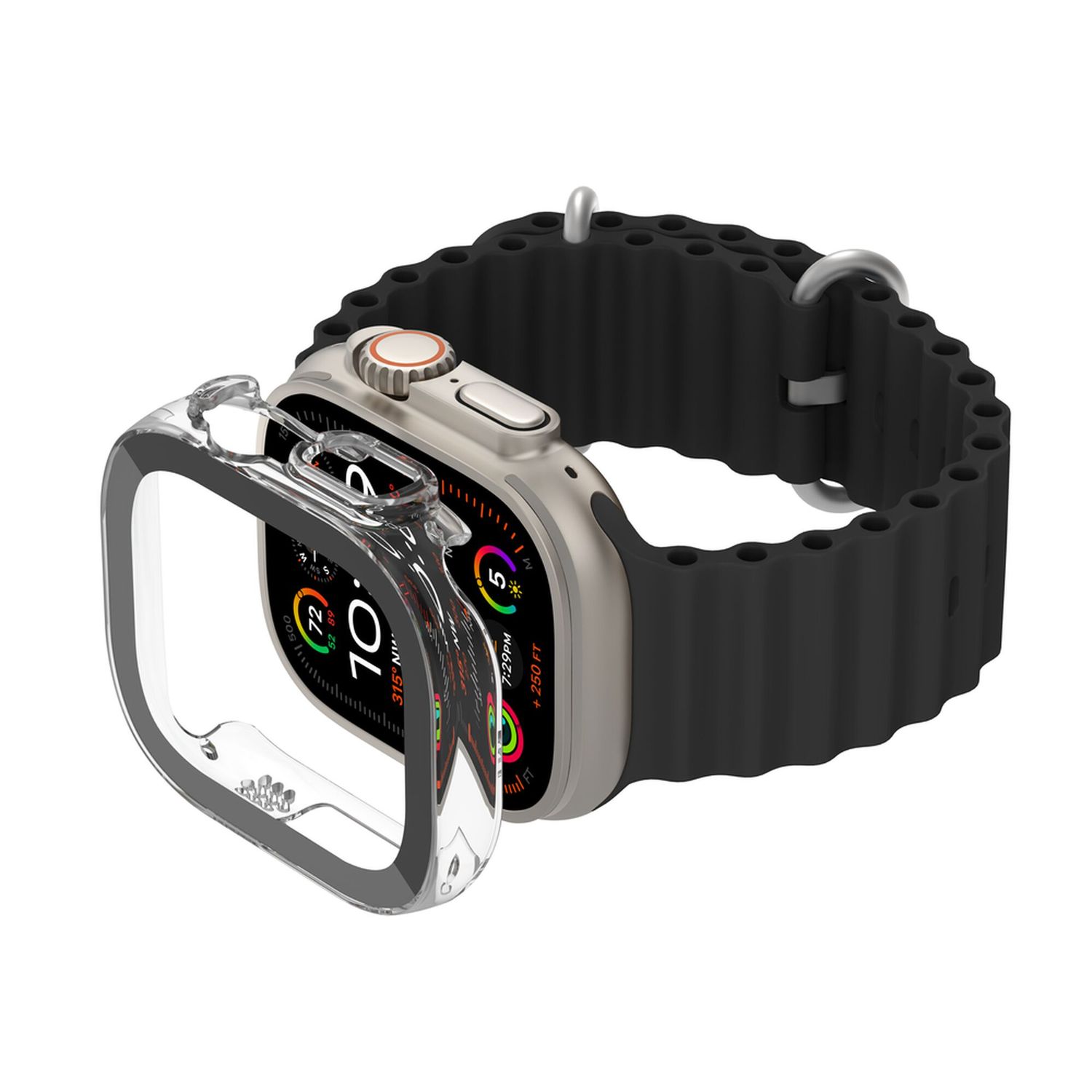 Protector 2-en-1 TemperedCurve con Bumper para Apple Watch Ultra 49mm Transparente – Belkin