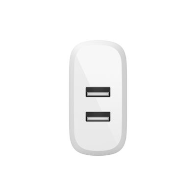 Cargador de Pared BoostCharge 24W Dual USB-A + Cable USB-C 1m Blanco – Belkin