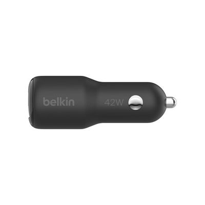 Cargador para Auto BoostCharge 42W USB-C + USB-A Negro – Belkin