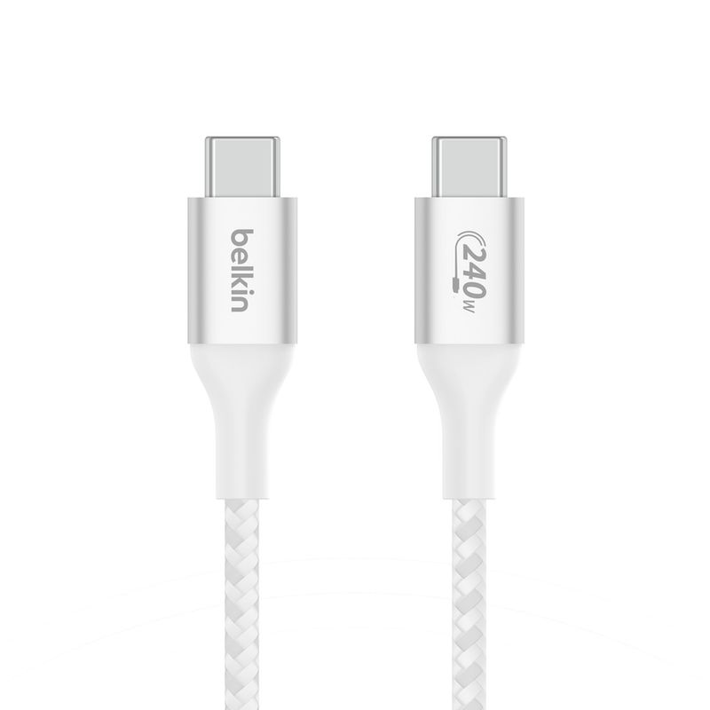 Cable USB-C a USB-C BoostCharge 240W PD 3.1 2m Blanco – Belkin