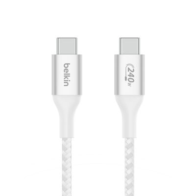 Cable USB-C a USB-C BoostCharge 240W PD 3.1 2m Blanco – Belkin