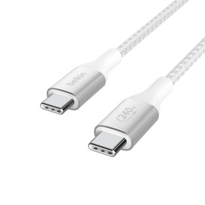 Cable USB-C a USB-C BoostCharge 240W PD 3.1 2m Blanco – Belkin