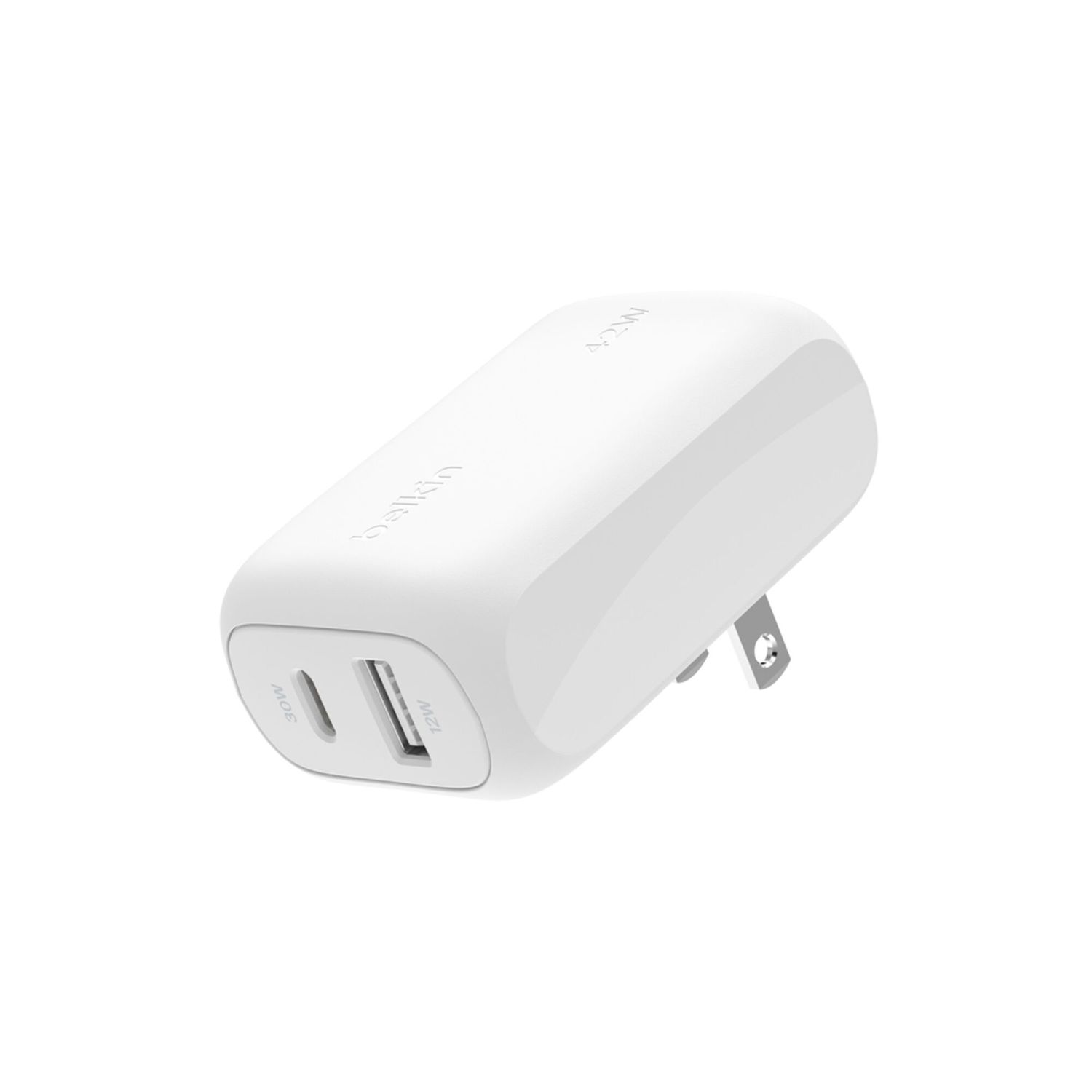 Cargador de Pared BoostCharge 42W USB-C + USB-A Blanco – Belkin Cargador de Pared BoostCharge 42W USB-C + USB-A Blanco – Belkin