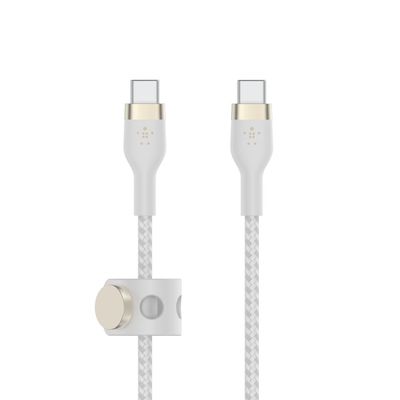 Cable USB-C a USB-C BoostCharge Pro Flex 60W 2m Blanco – Belkin