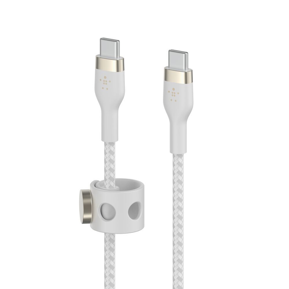 Cable USB-C a USB-C BoostCharge Pro Flex 60W 2m Blanco – Belkin