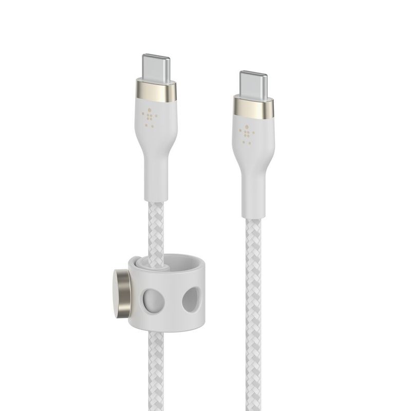 Cable USB-C a USB-C BoostCharge Pro Flex 60W 2m Blanco – Belkin