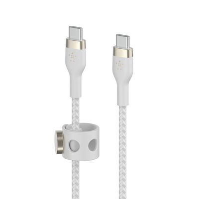 Cable USB-C a USB-C BoostCharge Pro Flex 60W 2m Blanco – Belkin