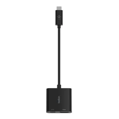 Adaptador USB-C a HDMI 4K 60Hz con Carga PD 60W Negro – Belkin