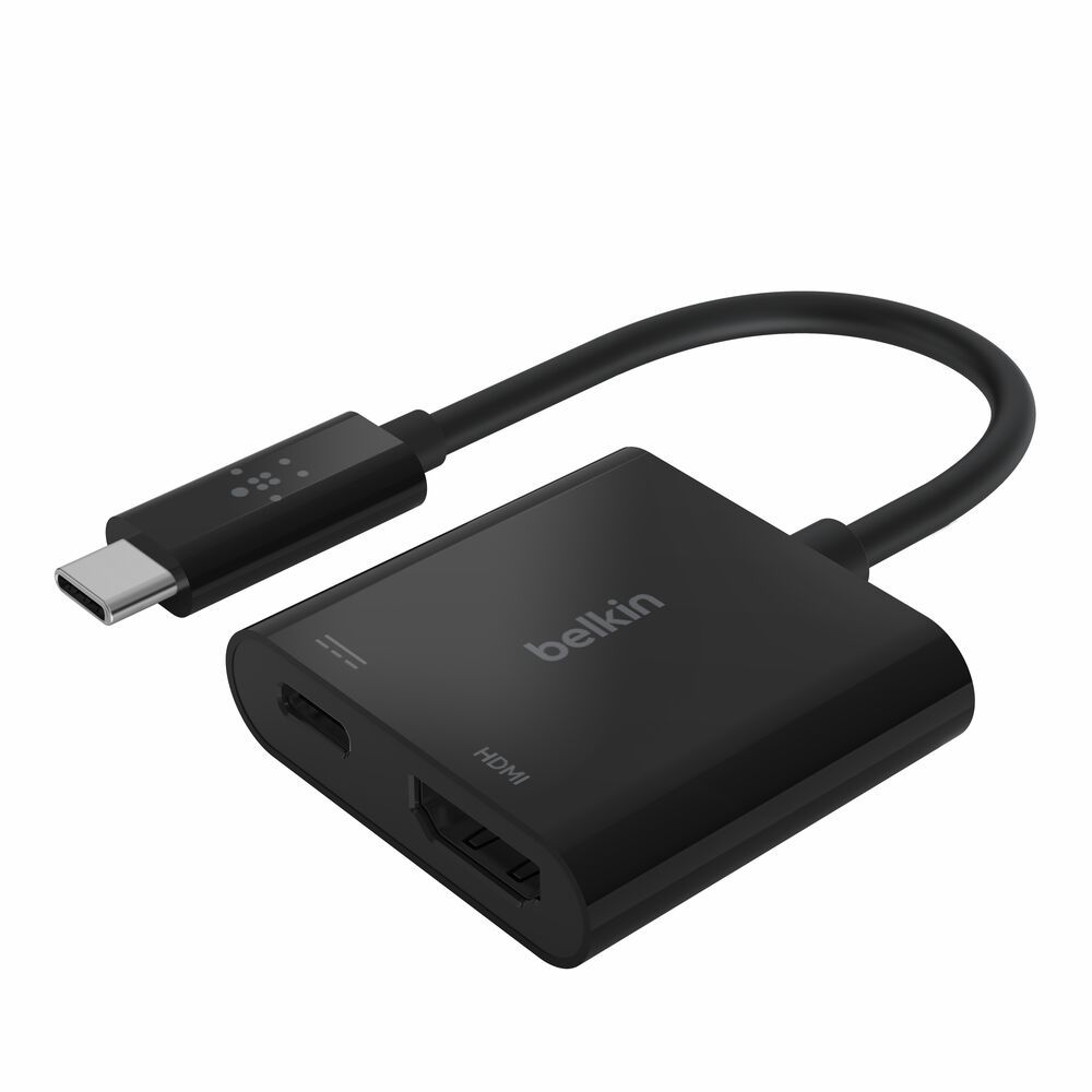 Adaptador USB-C a HDMI 4K 60Hz con Carga PD 60W Negro – Belkin