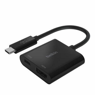 Adaptador USB-C a HDMI 4K 60Hz con Carga PD 60W Negro – Belkin Adaptador USB-C a HDMI 4K 60Hz con Carga PD 60W Negro – Belkin