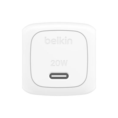 Cargador de Pared Compacto BoostCharge 20W USB-C Blanco – Belkin