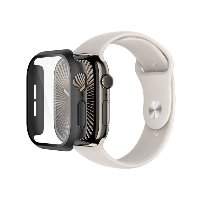 Protector 2-en-1 TemperedCurve con Bumper para Apple Watch Series 10 46mm Negro – Belkin