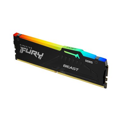 Memoria RAM FURY Beast RGB DDR5 16GB 5600MT/s Negro – Kingston