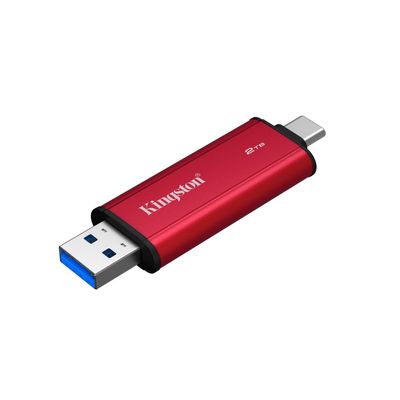 SSD Externo Portátil Dual 2TB USB-A/USB-C Rojo – Kingston