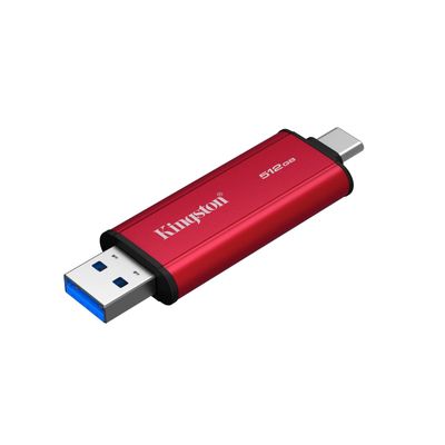 SSD Externo Portátil Dual 512GB USB-A/USB-C Rojo – Kingston