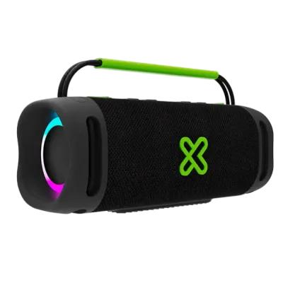 Bocina Portátil WaveRider 40W IPX7 con Luces LED Negro – Klip Xtreme