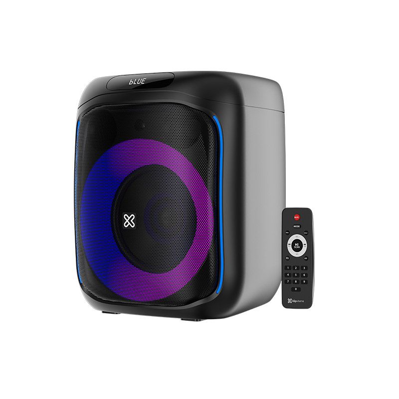 Bocina Portátil BoomBlaster 120W RMS con Luces LED Negro – Klip Xtreme Bocina Portátil BoomBlaster 120W RMS con Luces LED Negro – Klip Xtreme