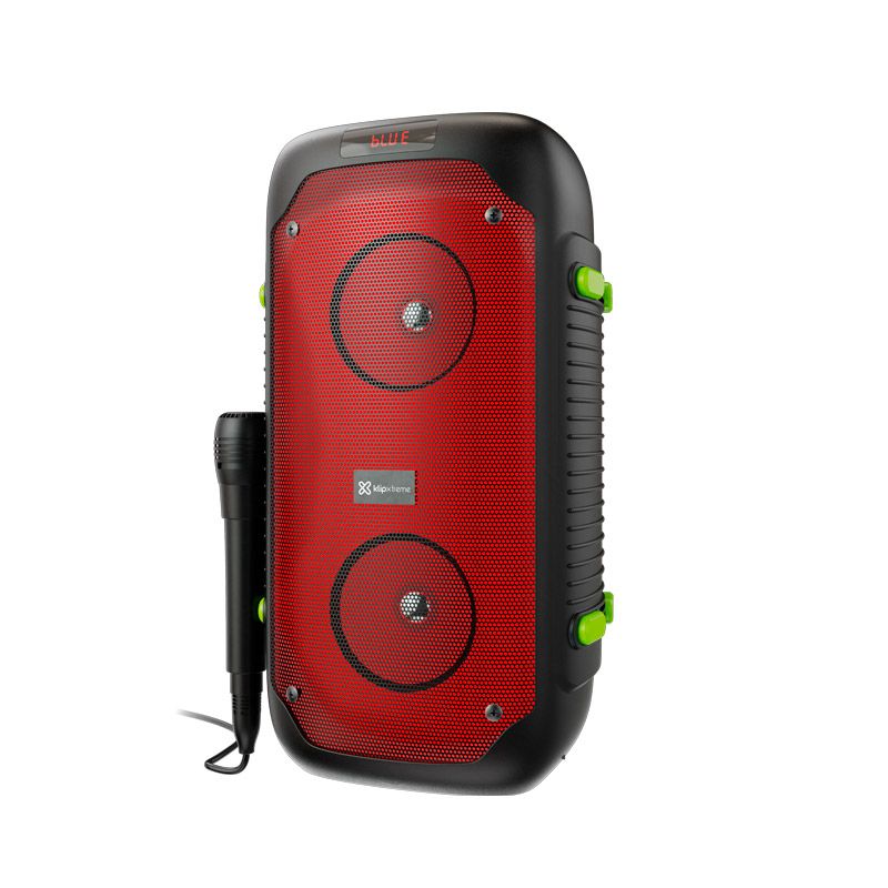 Bocina Portátil BoomFire 80W Doble 4" con Micrófono Negro – Klip Xtreme Bocina Portátil BoomFire 80W Doble 4" con Micrófono Negro – Klip Xtreme