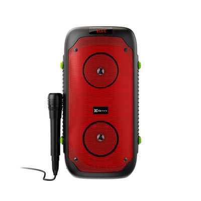 Bocina Portátil BoomFire 80W Doble 4" con Micrófono Negro – Klip Xtreme
