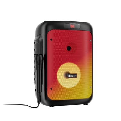 Bocina Portátil BoomFire X 100W 8" con Micrófono Negro – Klip Xtreme