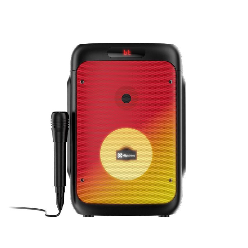 Bocina Portátil BoomFire X 100W 8" con Micrófono Negro – Klip Xtreme