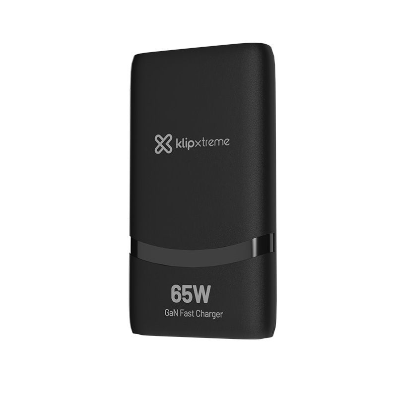 Cargador de Pared PowerWall 65 Slim 65W GaN 2 USB-C Negro – Klip Xtreme