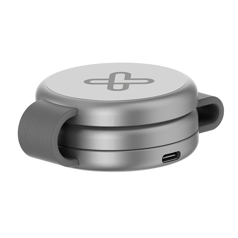 Base de Carga Inalámbrica Plegable 3 en 1 PowerDesk Flex 15 W Plata Titanio – Klip Xtreme