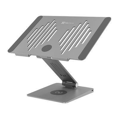 Docking Station 9 en 1 DockStar con Soporte para Laptop y Carga Inalámbrica Gris Espacial – Klip Xtreme