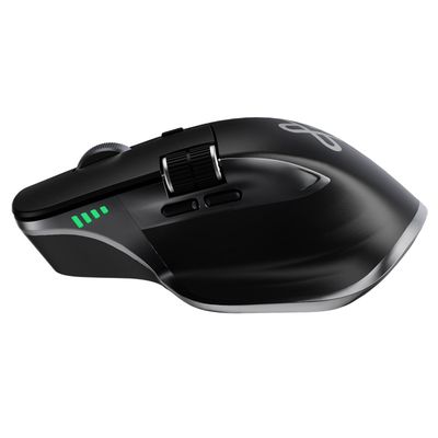 Mouse Ergonómico Inalámbrico ThumbGlide con Scroll Horizontal Negro – Klip Xtreme