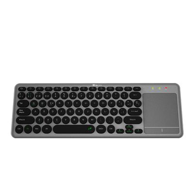 Teclado KeyGlider Bluetooth y 2.4 GHz con Touchpad Gris y Negro – Klip Xtreme