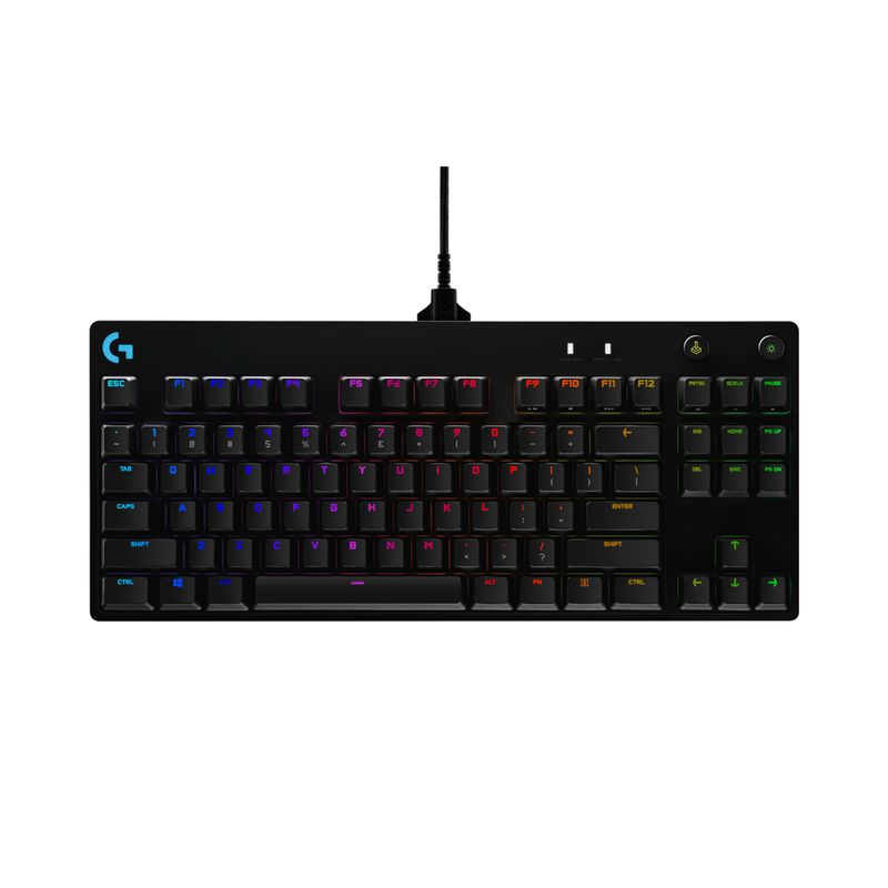 Teclado Mecánico Gamer PRO TKL GX Blue Clicky QWERTY Inglés Negro – Logitech G