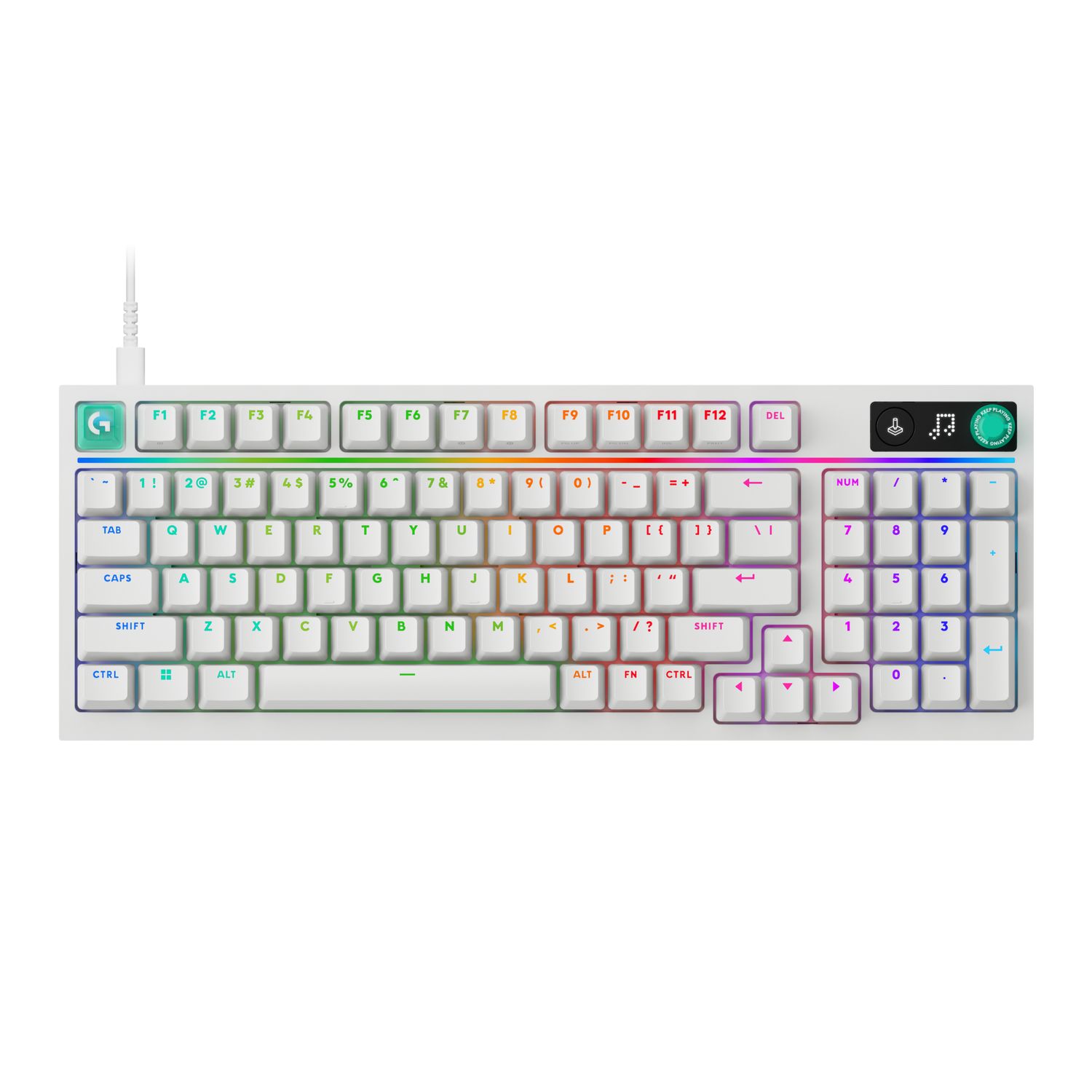 Teclado Mecánico Gamer G316 X 98 Táctil QWERTY Inglés Blanco – Logitech G