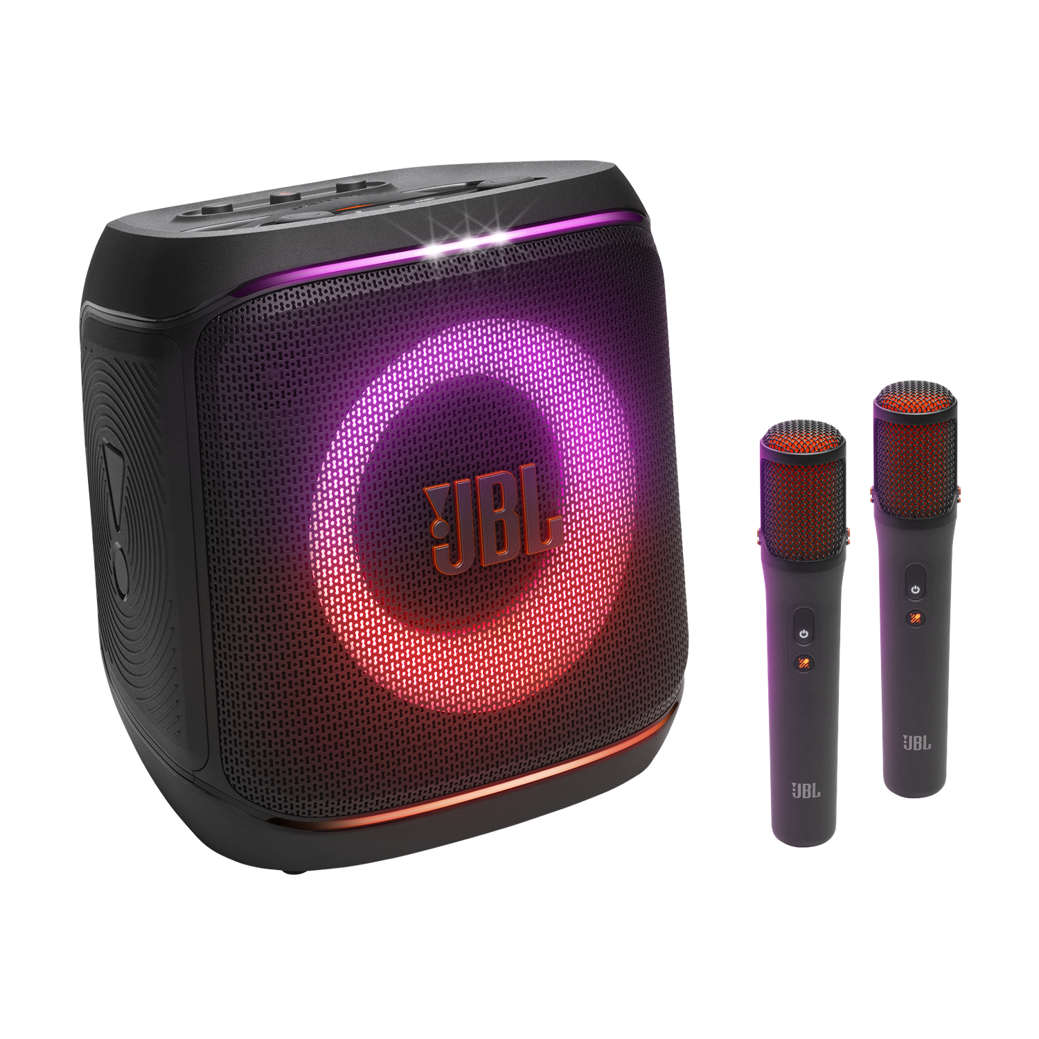 Bocina PartyBox Encore 2 Plus 100W con 2 Micrófonos Negra – JBL