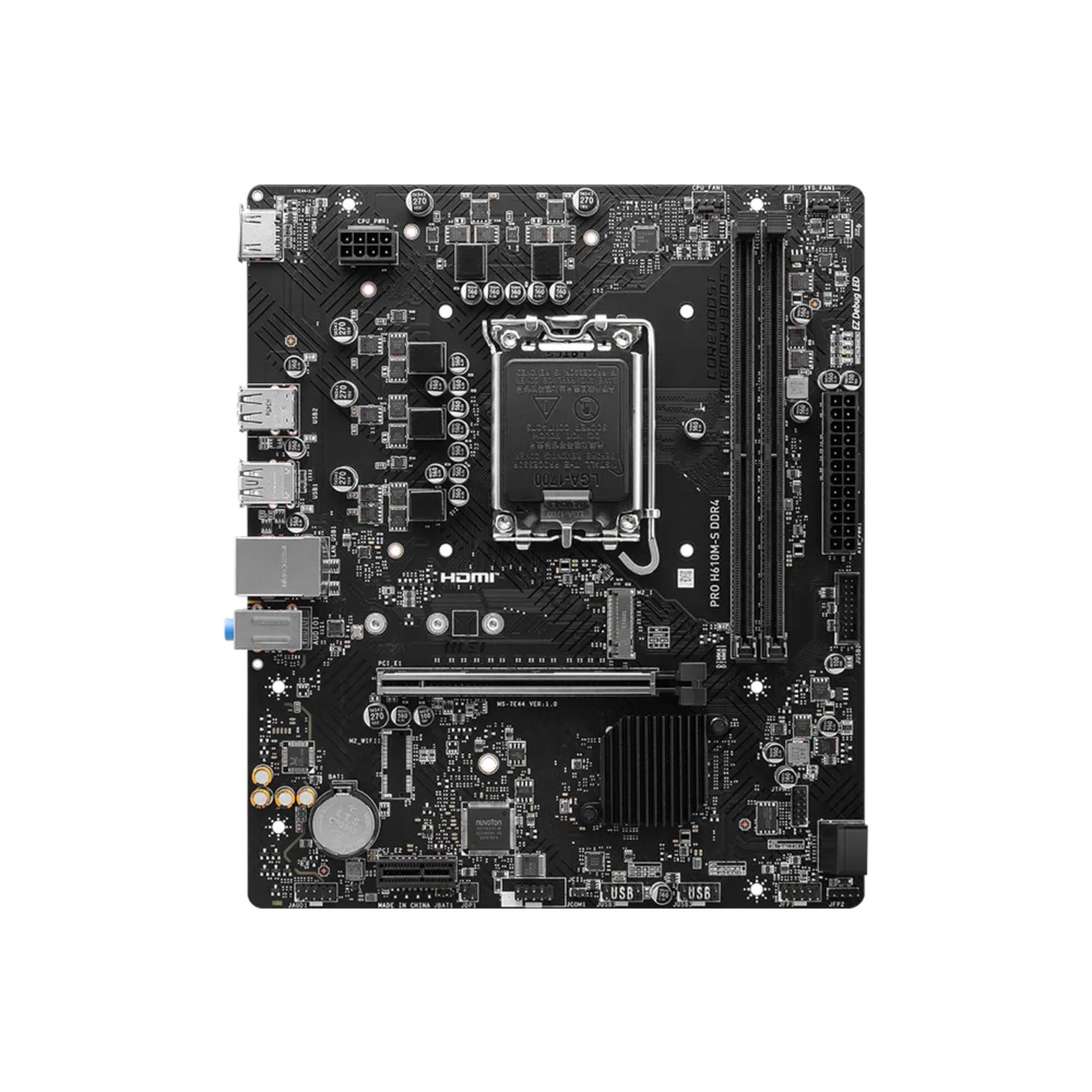 Tarjeta Madre PRO H610M-S DDR4 LGA 1700 – MSI Tarjeta Madre PRO H610M-S DDR4 LGA 1700 – MSI