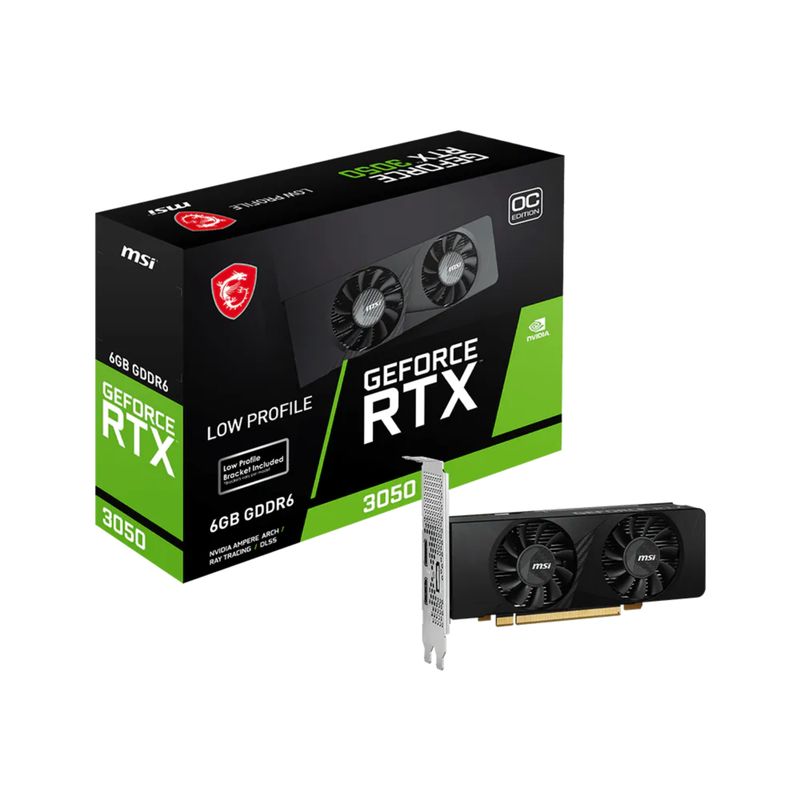Tarjeta de Video GeForce RTX 3050 LP 6GB GDDR6 OC – MSI