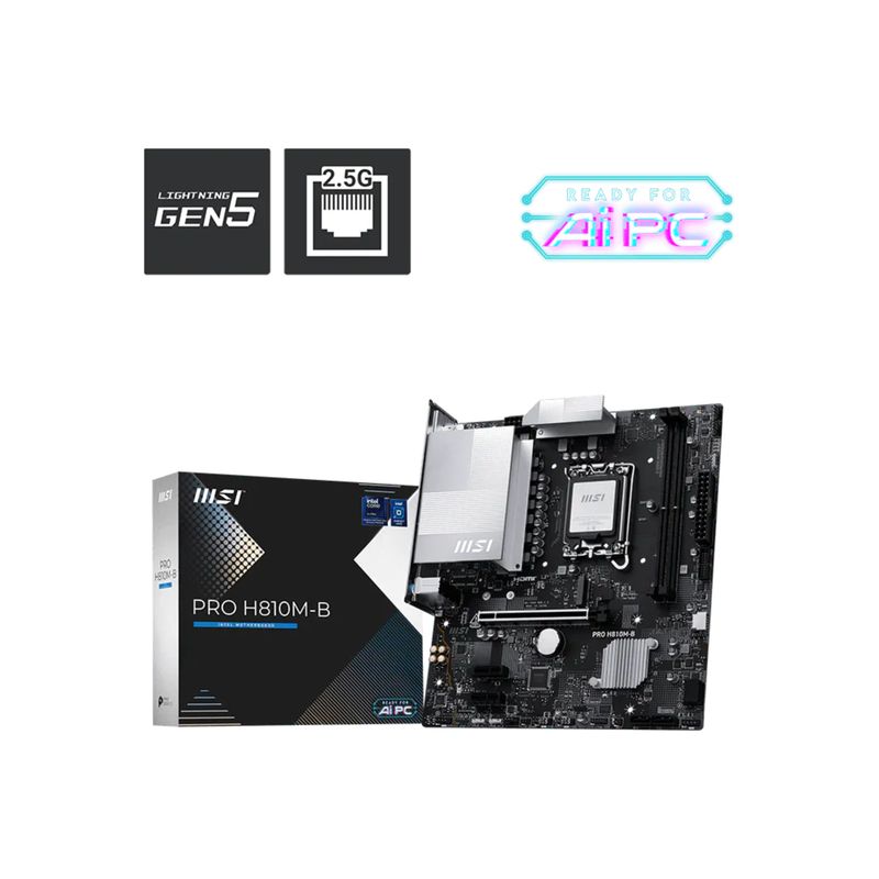 Tarjeta Madre PRO H810M-B DDR5 LGA 1851 – MSI