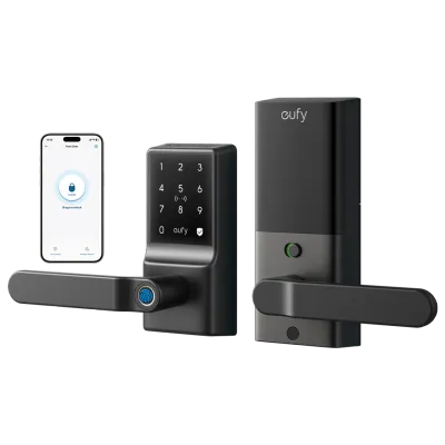 Cerradura Inteligente C33 con Huella Digital y Wi-Fi Negra – Eufy
