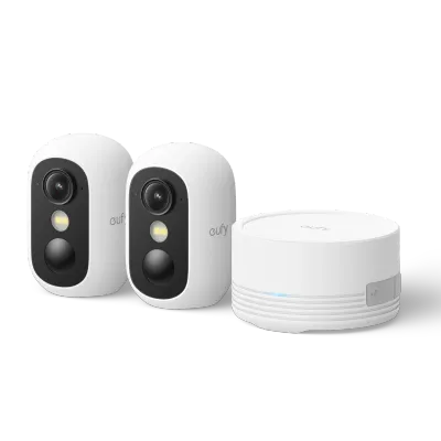 Kit de 2 Cámaras de Seguridad eufyCam C35 1080p + HomeBase Mini Blanco – Eufy Kit de 2 Cámaras de Seguridad eufyCam C35 1080p + HomeBase Mini Blanco – Eufy