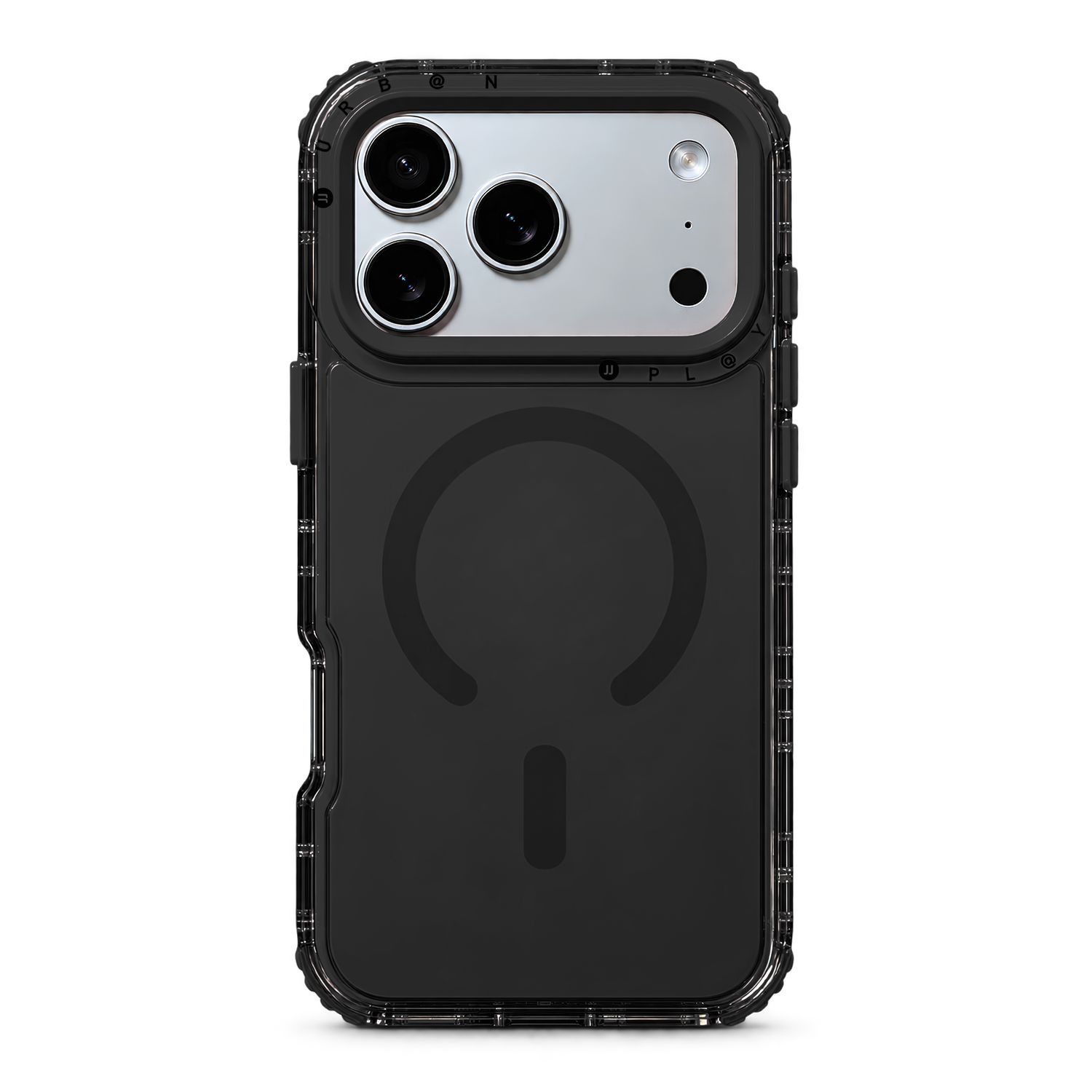 Case MagSafe Urban Play Shield Soft para iPhone – Negro Humo
