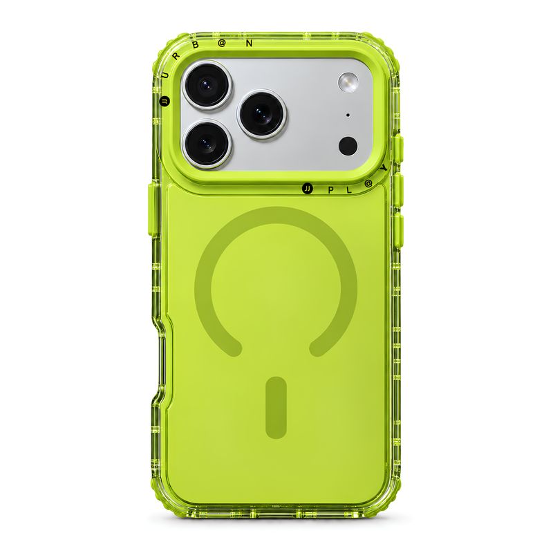 Case MagSafe Urban Play Shield Soft para iPhone – Verde Lima