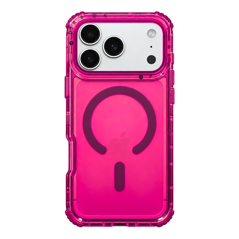 Case MagSafe Urban Play Shield Clear para iPhone – Fucsia