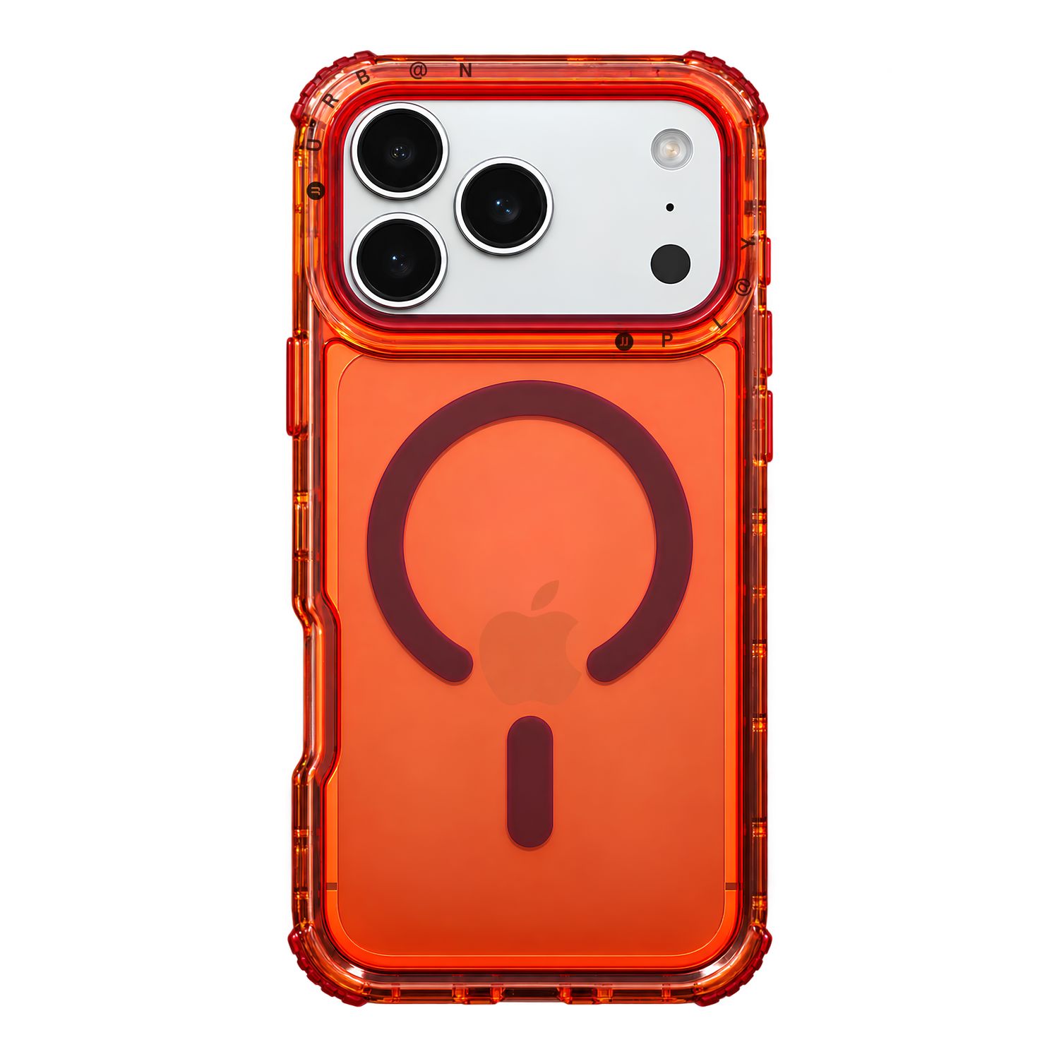 Case MagSafe Urban Play Shield Clear para iPhone – Rojo Coral