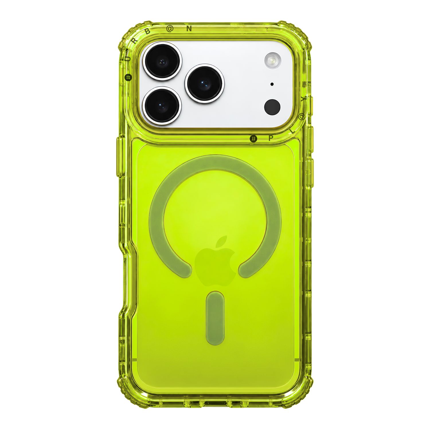Case MagSafe Urban Play Shield Clear para iPhone – Verde Lima