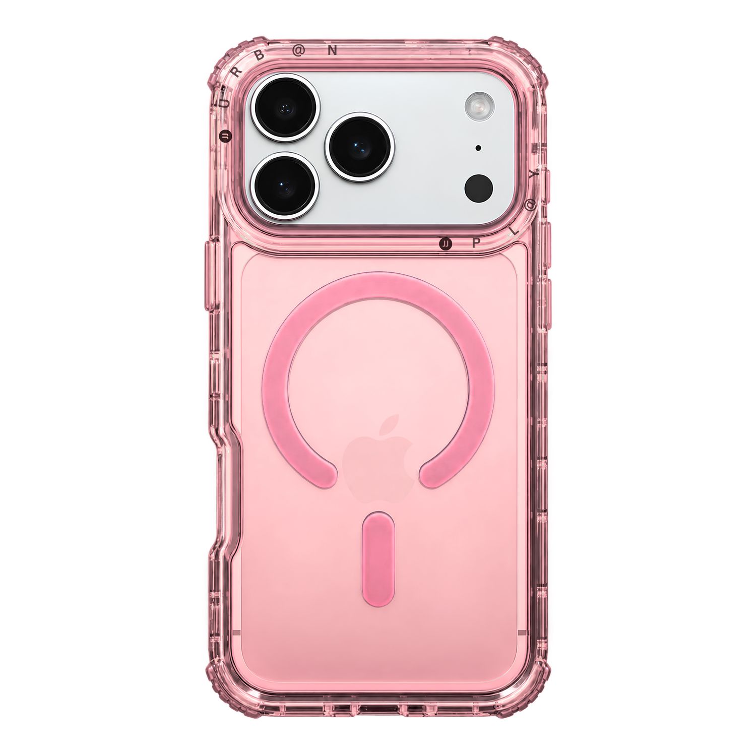 Case MagSafe Urban Play Shield Clear para iPhone – Palo Rosa