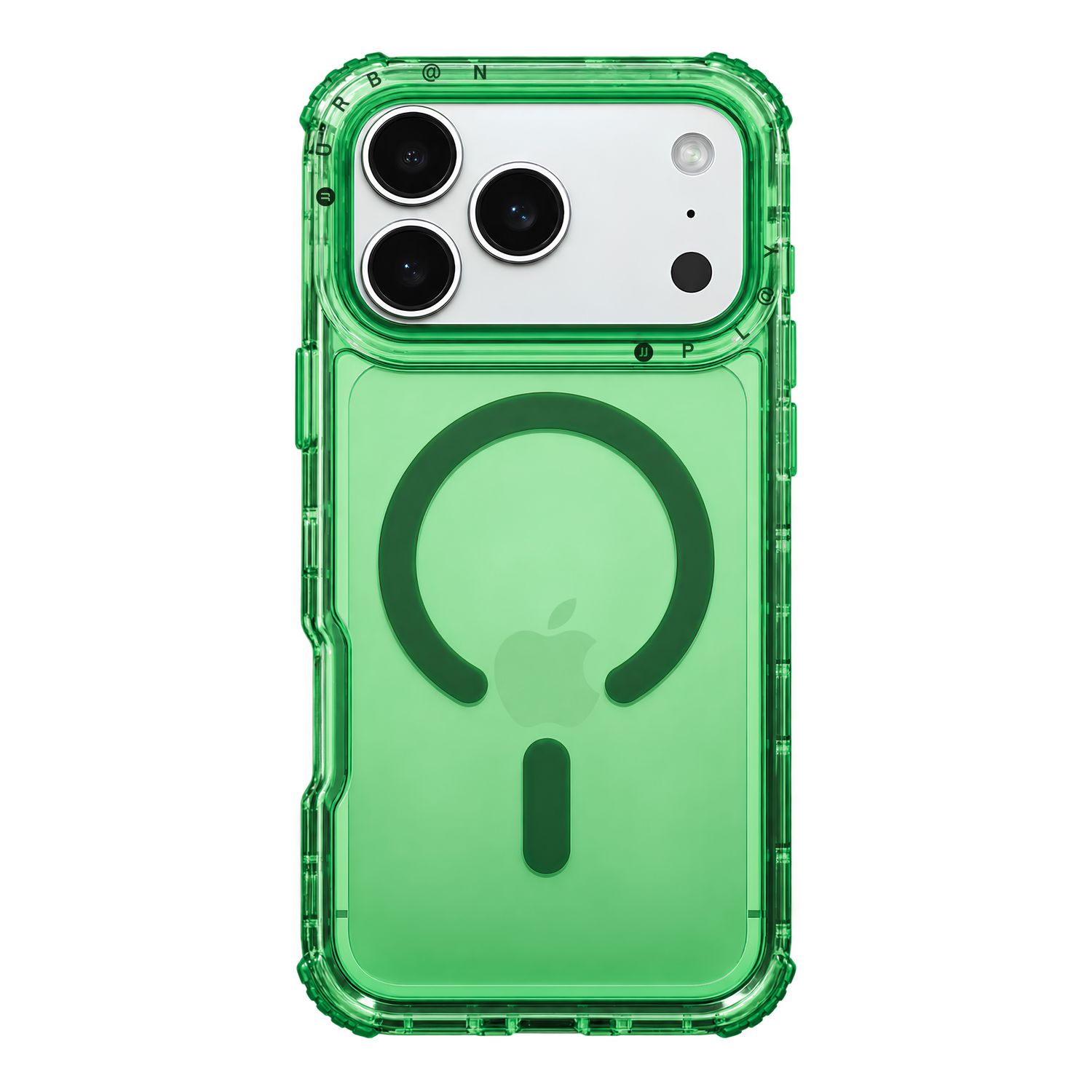 Case MagSafe Urban Play Shield Clear para iPhone – Verde Esmeralda