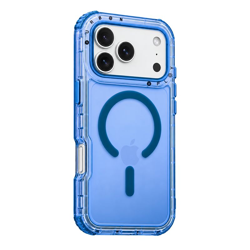 Case MagSafe Urban Play Shield Clear para iPhone – Azul Cielo