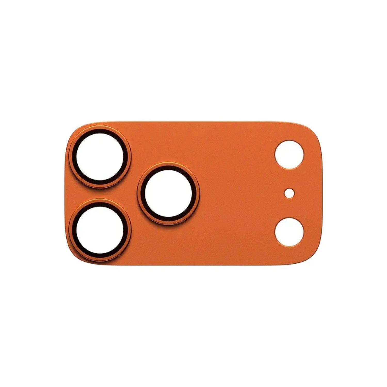 Protector Integral de Cámara con Marco de Aluminio para iPhone - Naranja Cósmico